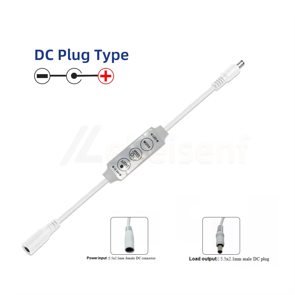 Mini contrôleur LED DC 12V 24V 6A, 3 touches, variateur de couleur unique pour bande lumineuse 3528 