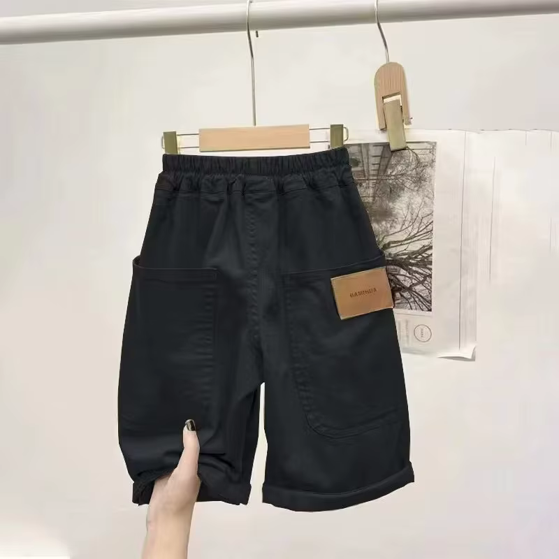 UNITIM Short d'été pour garçons de 3 à 14 ans avec poches autocollantes, pantalon mi-long décontract