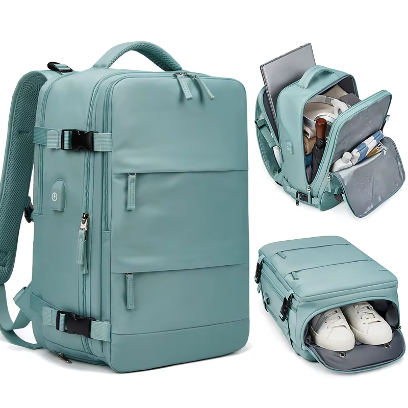 Femmes sac à dos pour ordinateur portable 15.6 pouces adolescente USB charge école sac à dos sac à c