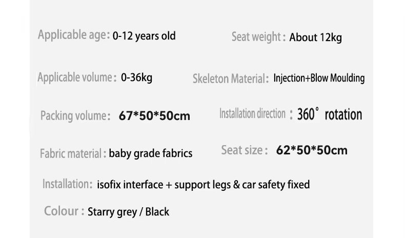 Sièges auto pour bébé Sièges auto de sécurité pour bébé, siège auto ISOFIX, siège auto ECE R129, reh