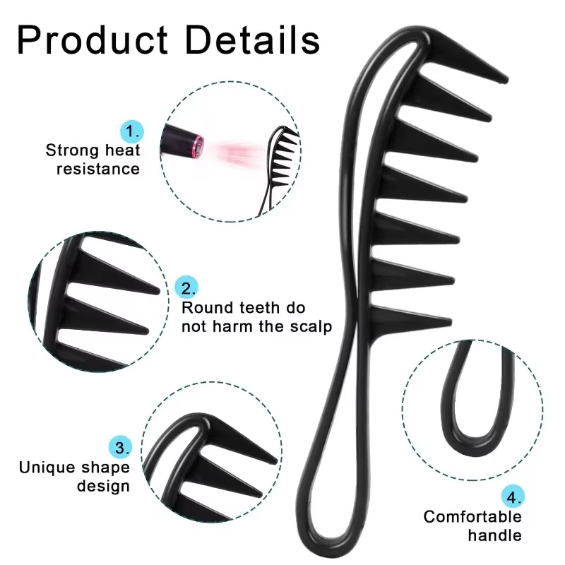 1 pièces peigne à cheveux avec dents larges Shun cheveux épilation peigne adapté cheveux secs et hum