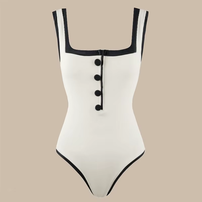 2025 solide string brésilien Bikinis maillots de bain femmes maillot de bain noir blanc Bikini ensem