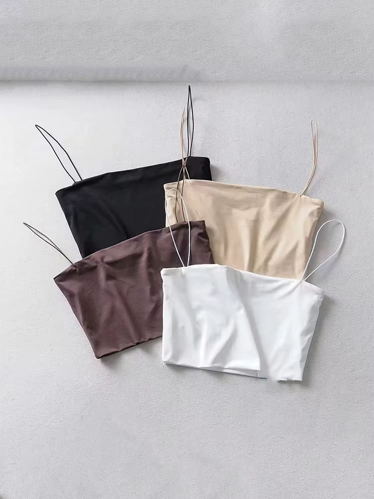 Haut court en coton élastique pour femmes, Camis Sexy, sans manches, débardeur court, Bar, été 2022