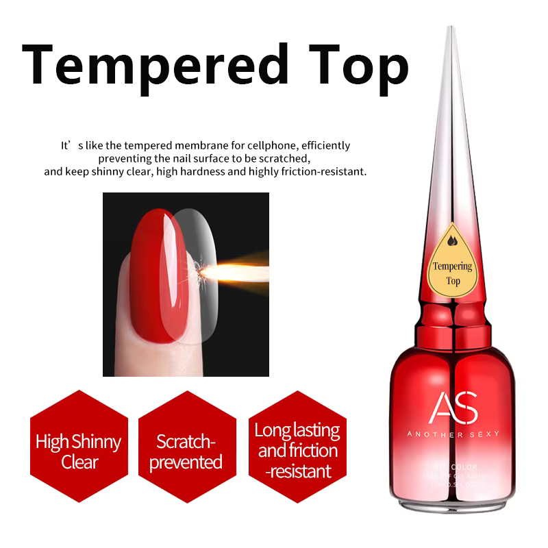 AS 15ml diamant couche de finition Gel vernis à ongles tremper UV LED Gel vernis sans essuyage haute