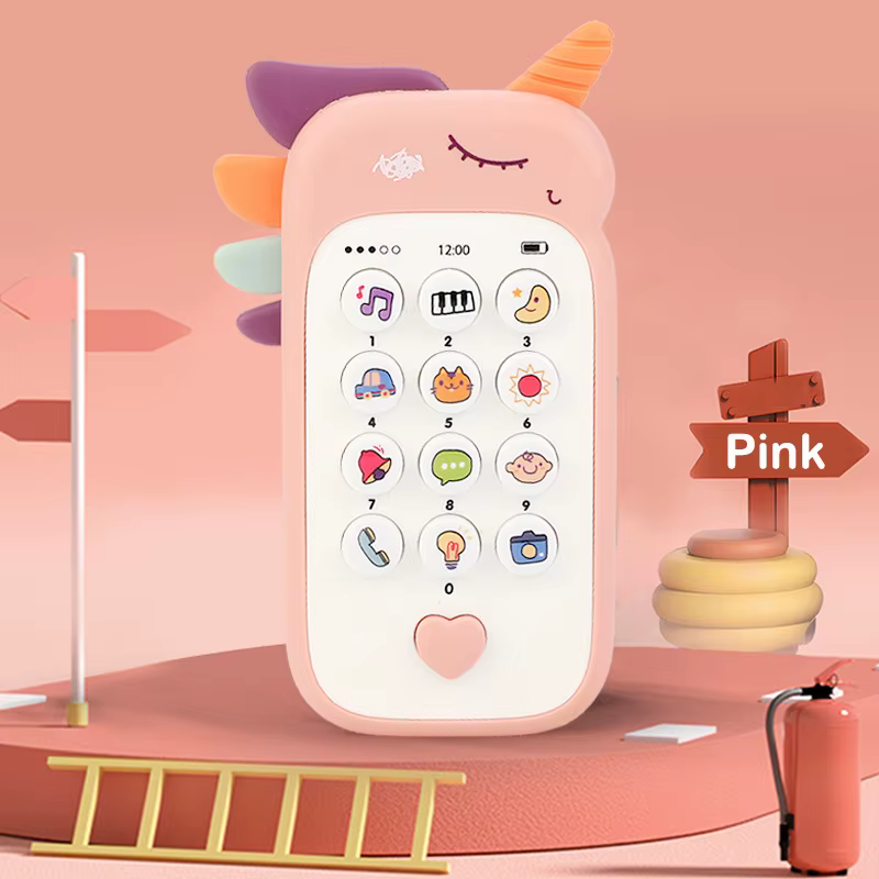 Jouet de téléphone pour bébé, son de musique, jouets de couchage avec anneau de dentition, Simulatio