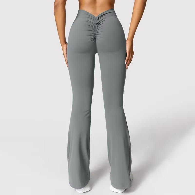Mode Micro corne Leggings femmes v-back taille pantalons de sport taille haute Push Up fesses pantal