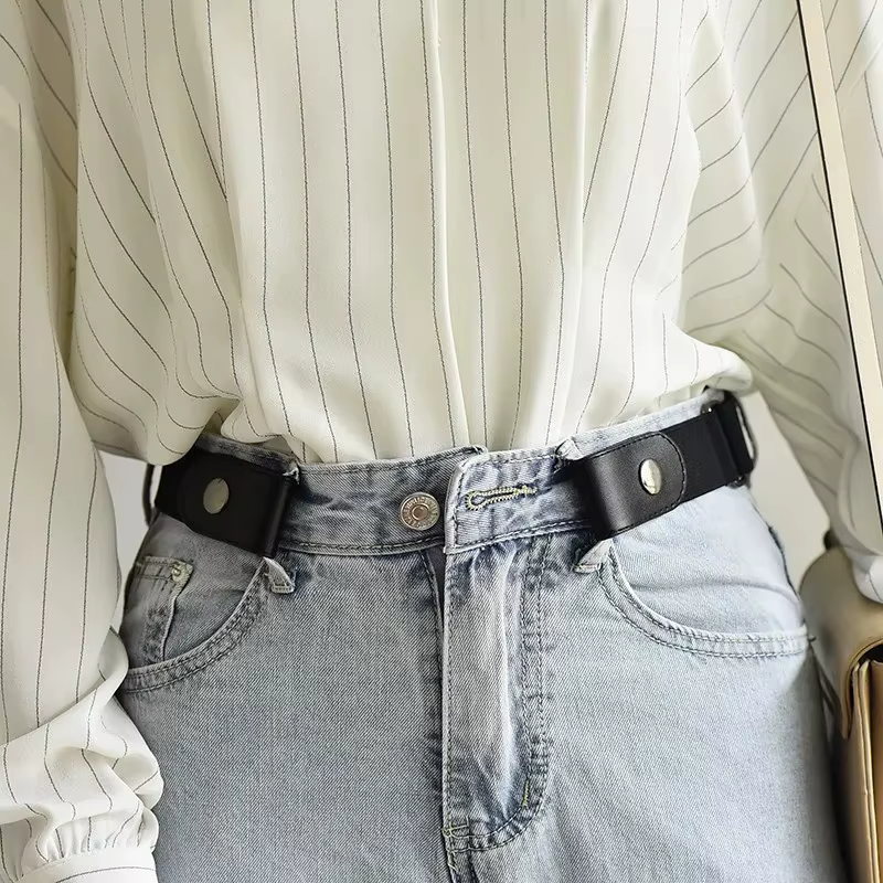 Ceinture sans boucle pour pantalons en Jean, robes, ceinture de taille élastique extensible sans bou