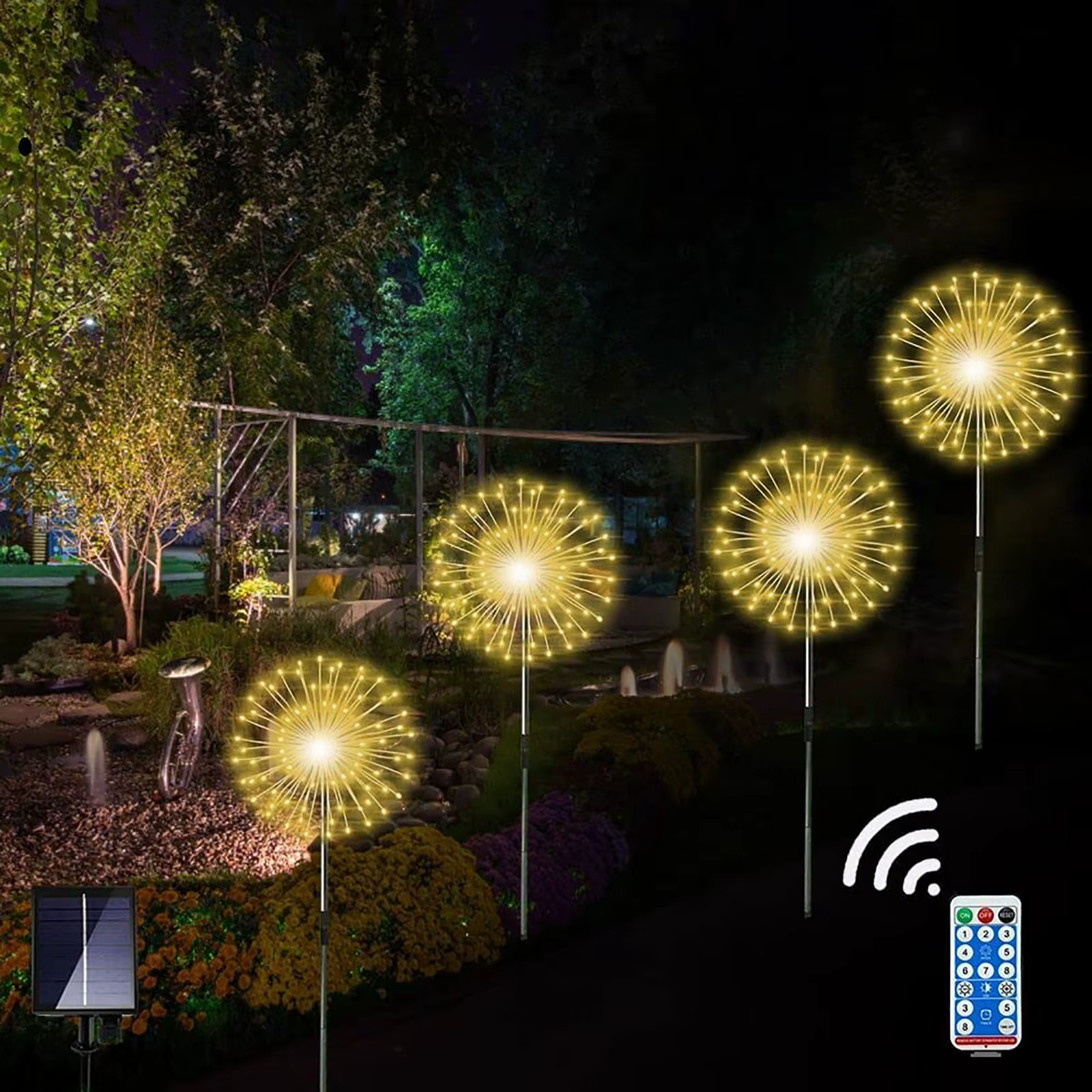 Enquêter d'artifice solaire à LED de couleur, lampe étanche bricolage, utilisée pour les lumières de