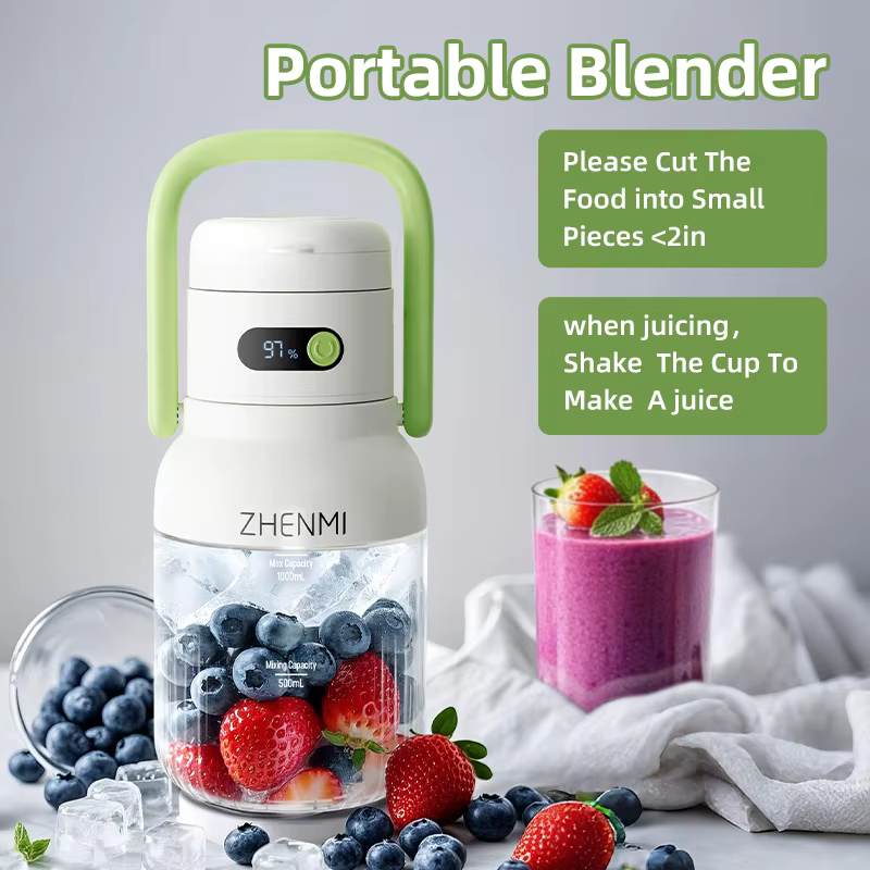 Presse-agrumes portable, 33 oz. Récipient, USB-C rechargeable, facile à nettoyer, adapté au jus de f