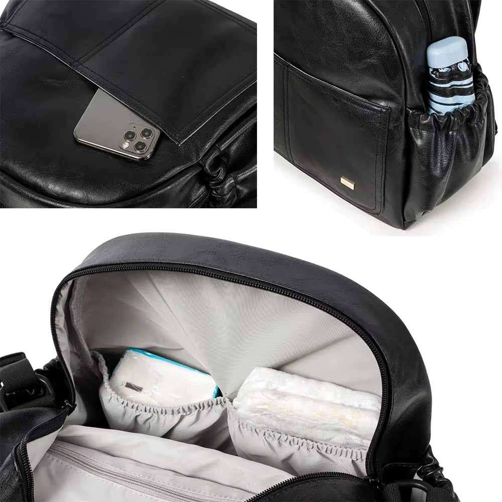 Soboba-Sac à couches solide de grande capacité avec sangles de sac à dos pour mères à la mode, sac à