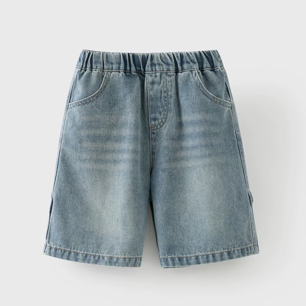 Shorts en jean à jambes larges pour garçons Dave Bella, 7-13 ans, jeans d'été, pantalon de cowboy po