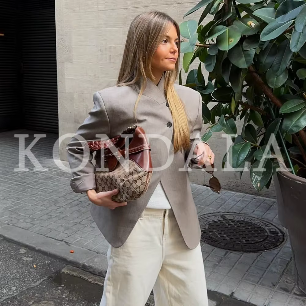 KONDALA 2026 Printemps-Été – Blazers Élégants et Décontractés pour Femmes, Col Semi-Montant, Chic et