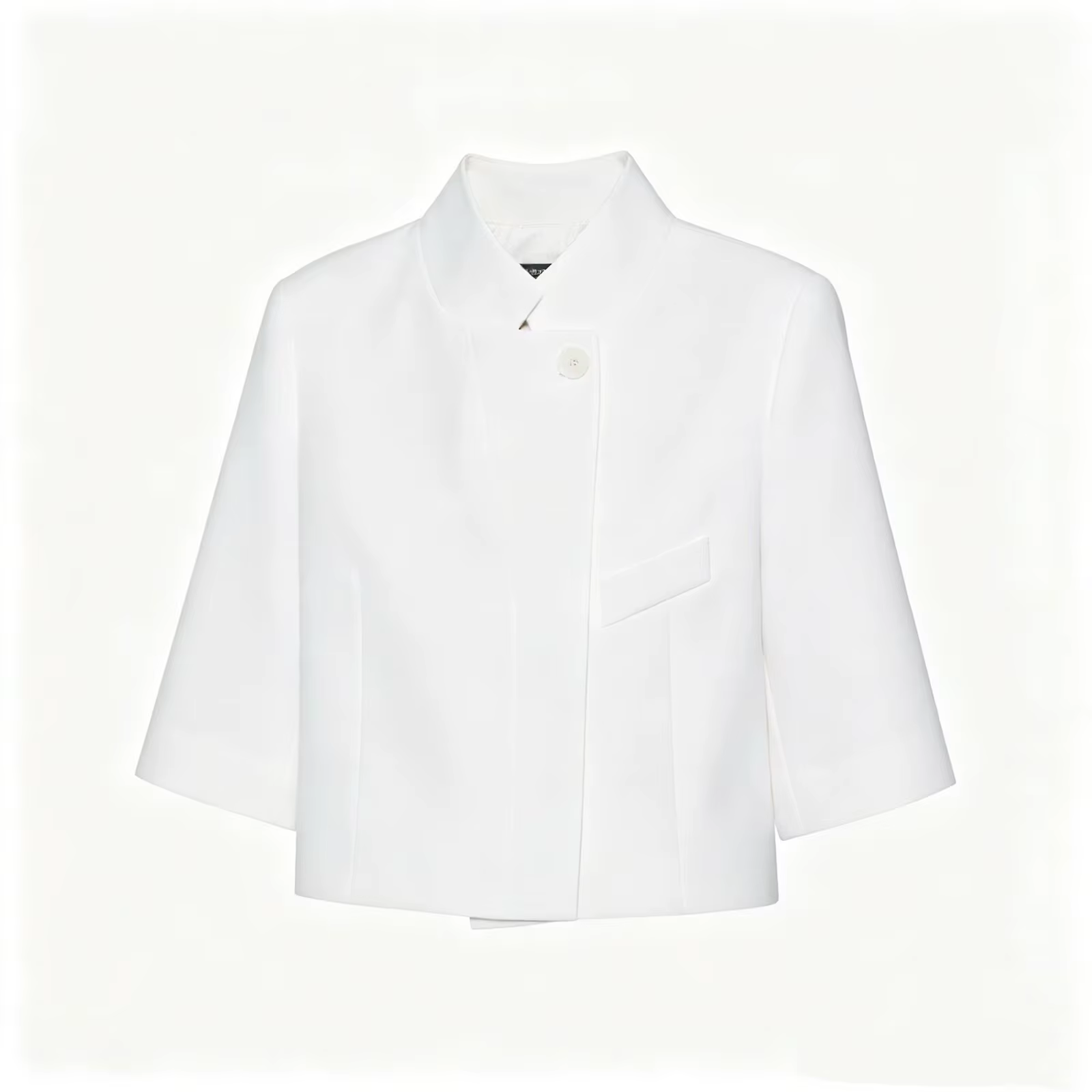 Blazer court noir pour femme, nouvelle collection printemps, manteau simple boutonnage avec épaulett