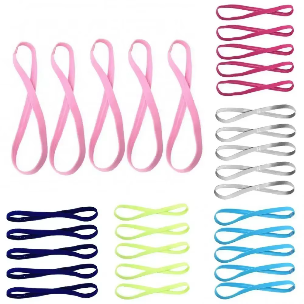 Bandeaux de cheveux de yoga pour hommes et femmes, bande de sauna de sport bande de course non ald, 
