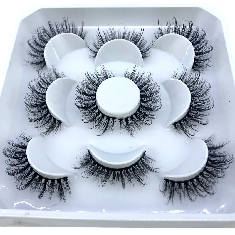 Nouveau 5 paires 8-25mm naturel 3D faux cils faux cils kit de maquillage vison cils extension vison 