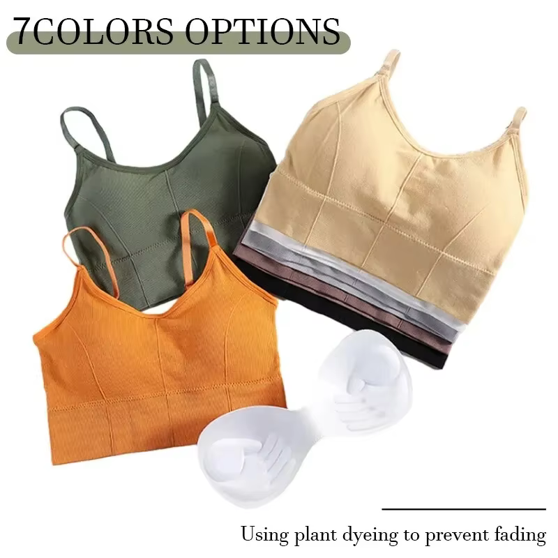 Soutien-gorge de sport dos nu pour femmes, sous-vêtements sans couture, sangle d'épaule réglable, gi