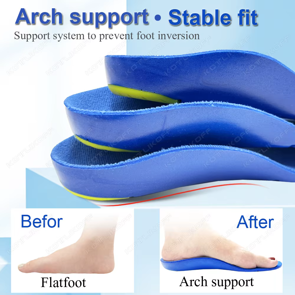 Semelles orthopédiques pour enfants et adultes, Support de voûte plantaire pour pied plat, arc haut,