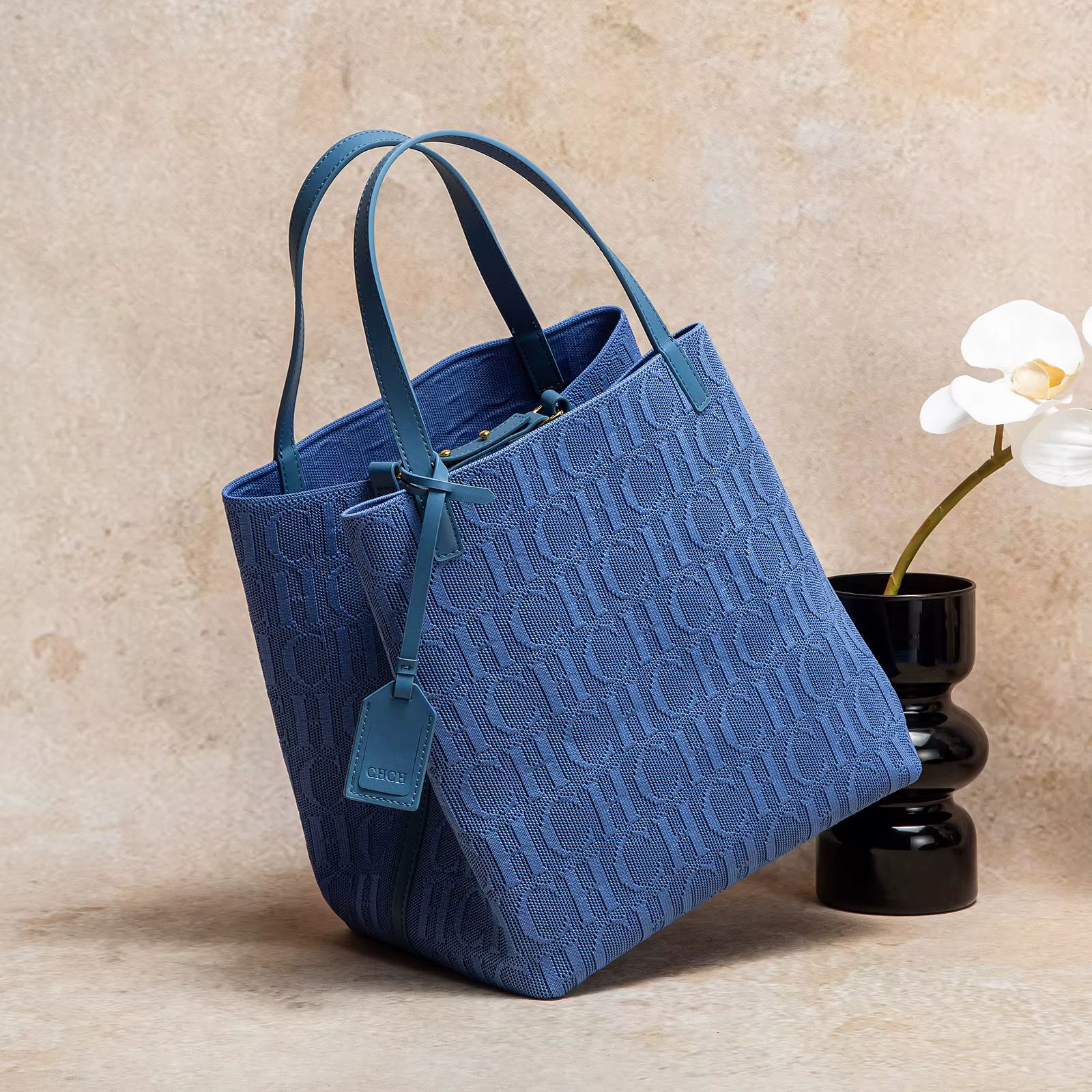 CHCH sac fourre-tout nouvelle grande capacité noir Simple tricoté sac à provisions 27*20*28 cm