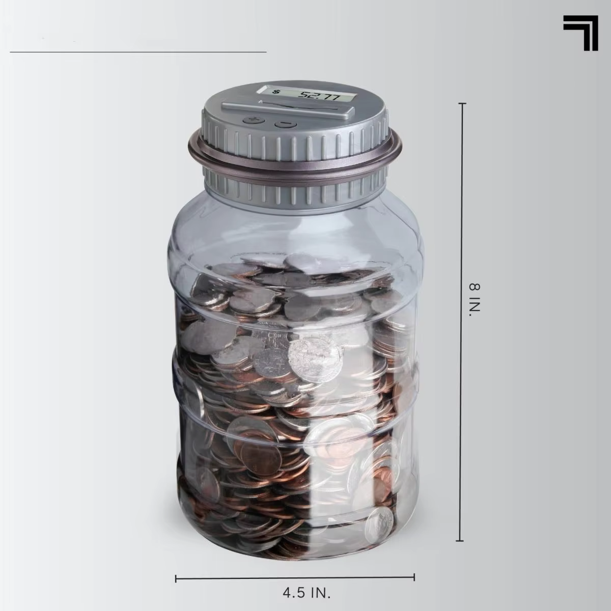 Tirelire intelligente à piles avec écran LCD, figurines de pièces de monnaie numériques, maintien de