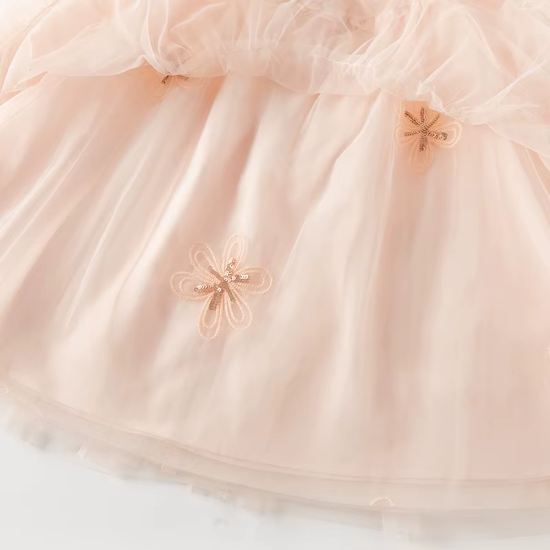 Dave Bella – robe de princesse en maille pour filles, nouvelle collection printemps 2021, breloque p
