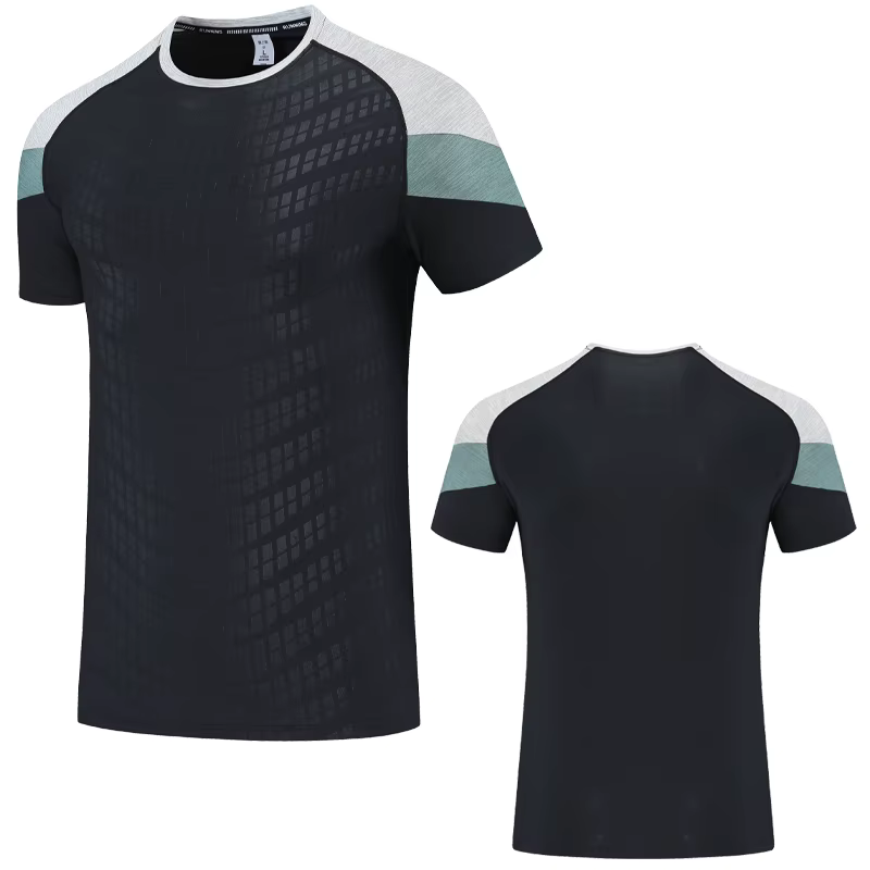T-shirt de sport à manches courtes pour hommes, à la mode, pour musculation, Fitness, entraînement,