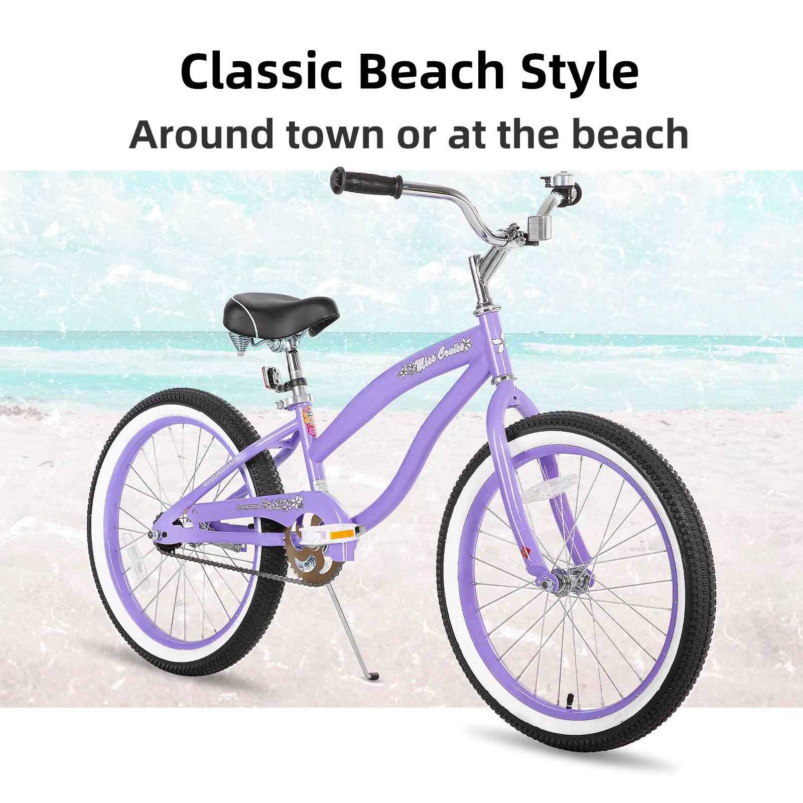 YSTAR-Beach Cruiser Bike pour filles, garçons, hommes et femmes, vélos à vitesse unique pour enfants