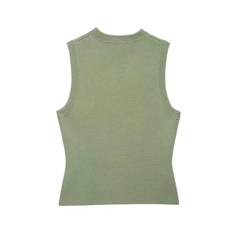 Nouveau gilet tricoté sans manches pour femme, rafraîchissant et élégant, pour la saison des diplôme