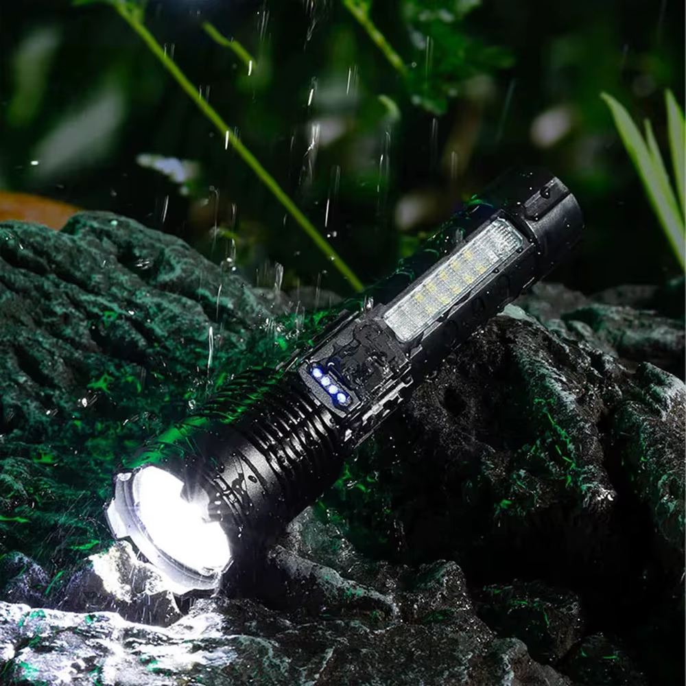 Lampes de poche Led haute puissance, torche tactique très forte, 6 Modes, lanterne Rechargeable pour
