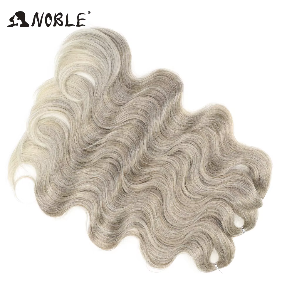 Tresses synthétiques ondulées au crochet-Noble, extensions de cheveux blonds ombrés, queue de cheval