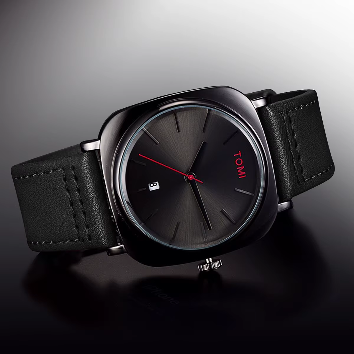 TOMI montre de conception d'affaires de mode pour hommes montre à petit disque carré de haute qualit