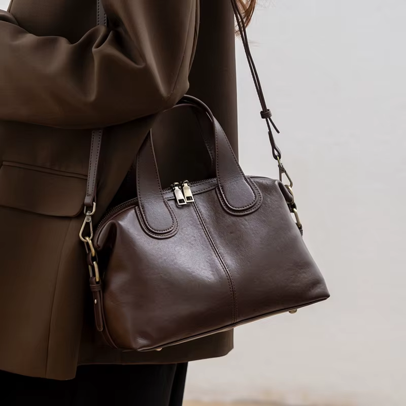 Sac à bandoulière en cuir souple de haute qualité pour femmes, nouveau design, sac à main en cuir de