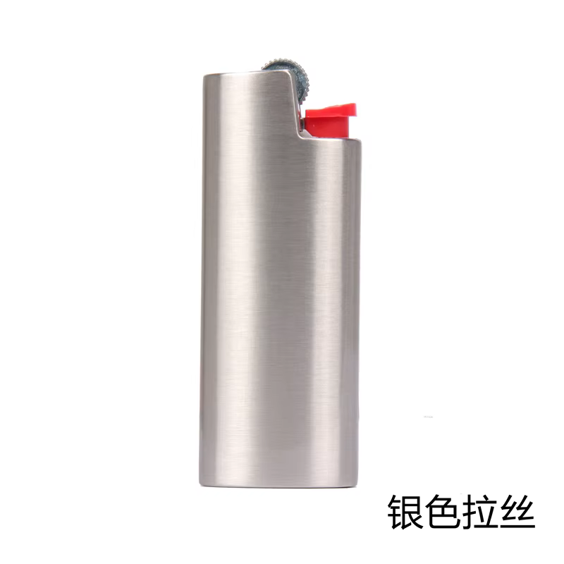 Étui métallique série Dolphin, coque en cuir recouverte pour petit briquet BIC français j5 J25