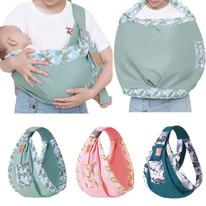 Écharpe pour nouveau-né, double usage, couverture d'allaitement pour bébé, tissu en maille, porte-bé