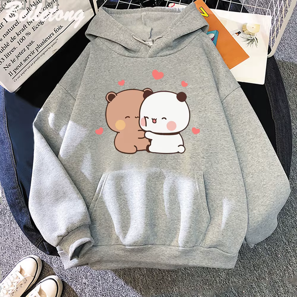 KrasnoBear-Sweats à capuche de dessin animé mignon pour filles, Bubu, Dudu, Kawaii, Vêtements pour f