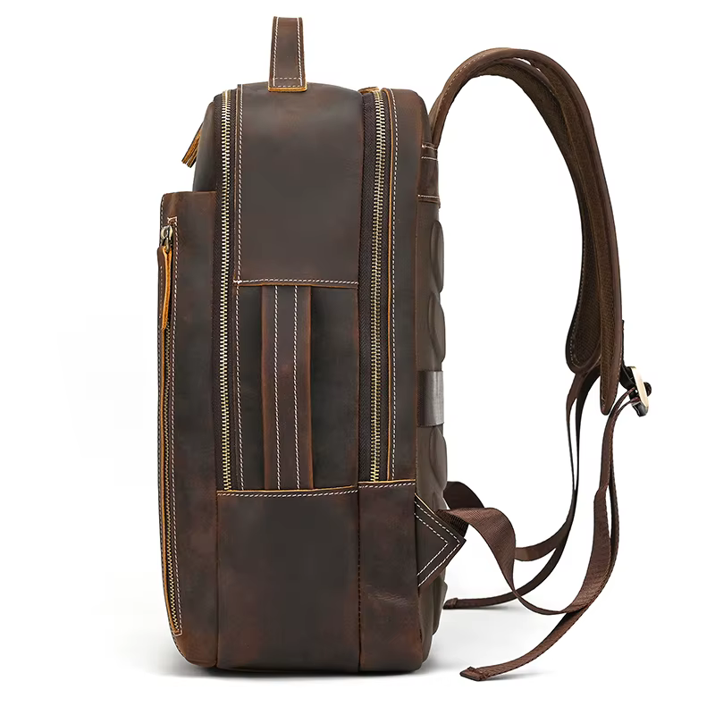 2025 nouveautés sac à dos en cuir pour voyage hommes mâle en cuir de vachette pochette d'ordinateur 