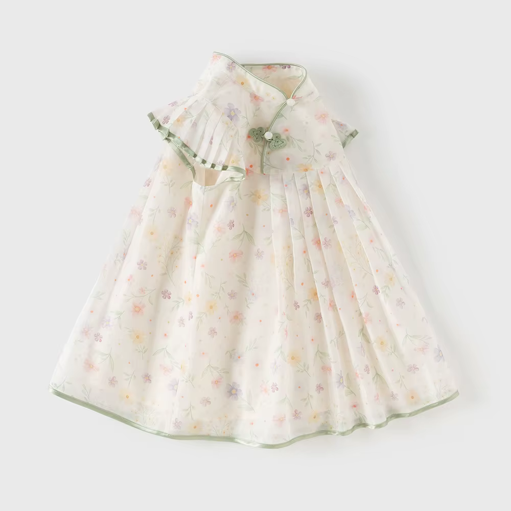 Robe de princesse d'été pour enfants Dave Bella, robe à fleurs à manches courtes pour filles, style 