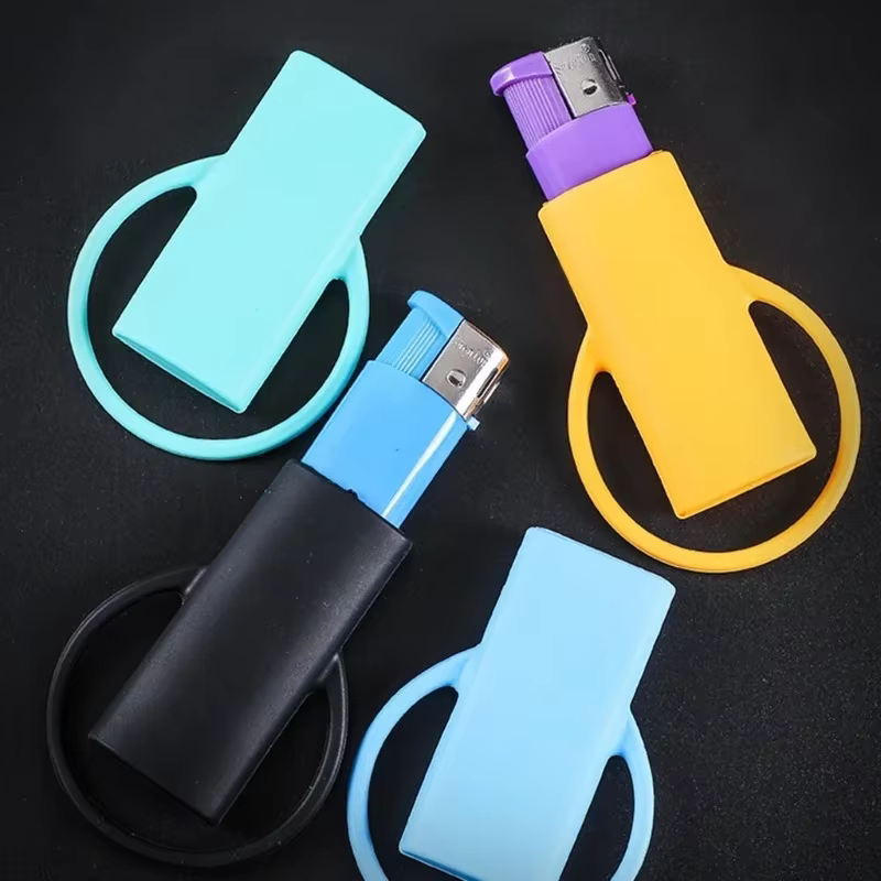 Étui de Protection pour briquet en Silicone, couleur, rangement sûr, manchon Surround, accessoires p