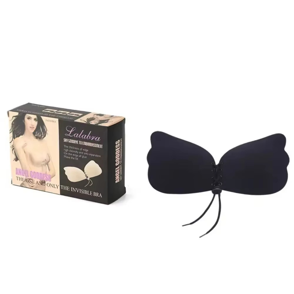 Soutien-gorge invisible en silicone, collant, sans bretelles, push-up, à coller