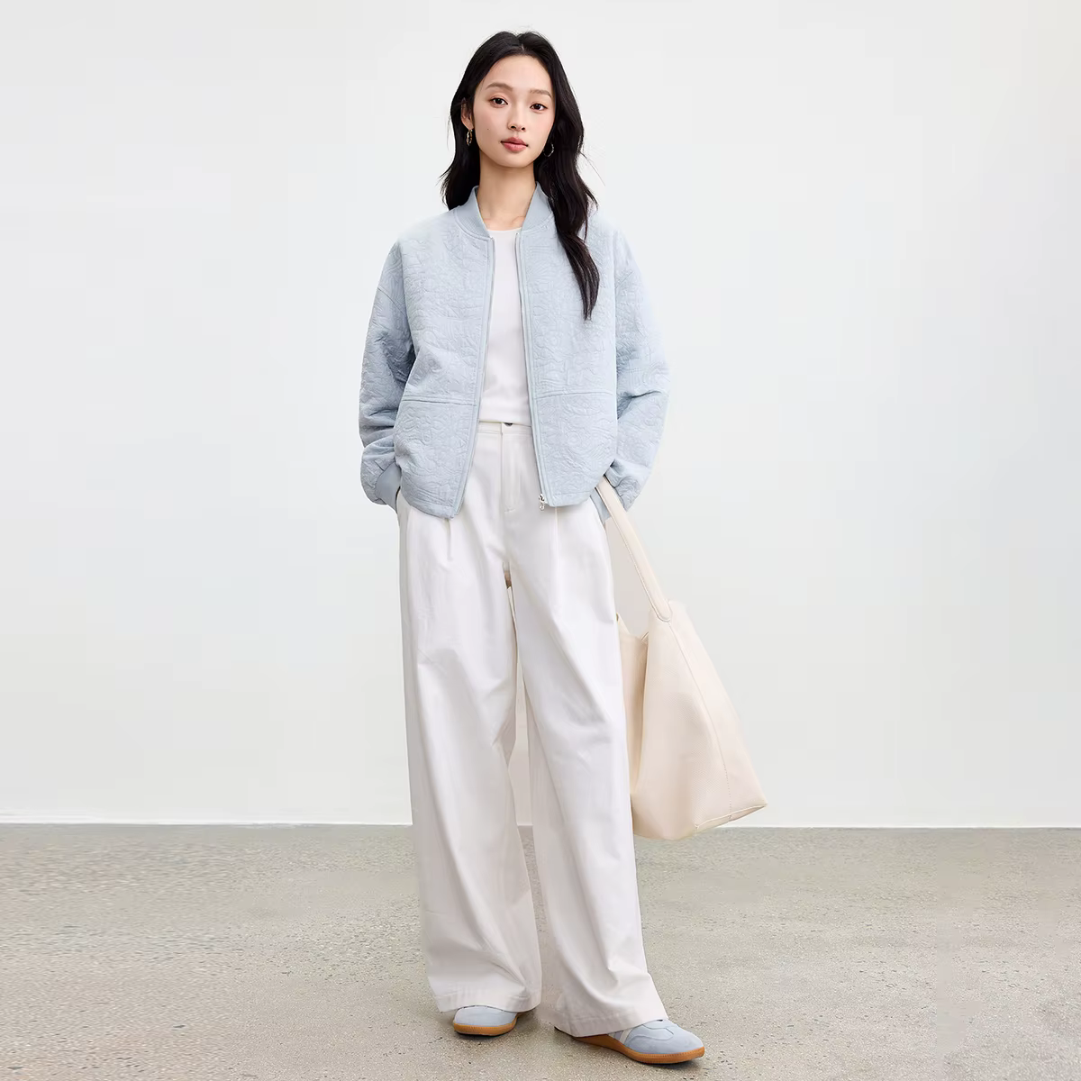 Veste de baseball femme SENTUBILA Automne Hiver 2026 Nouvelle Collection – Manteau décontracté avec