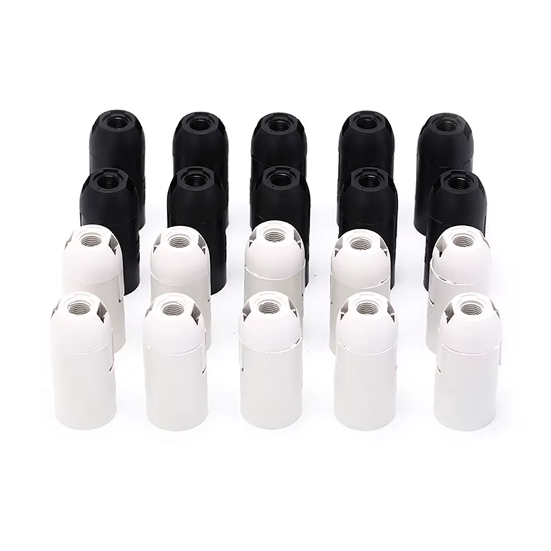 Support de lampe E14 pratique, 10 pièces, anneau d'abat-jour, 2A 250V, 2 couleurs, petit capuchon à 