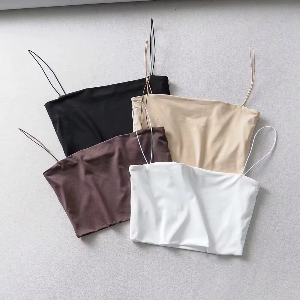 Haut court d'été pour femmes, Camis Sexy en coton élastique, sans manches, débardeur court, Bar, 202