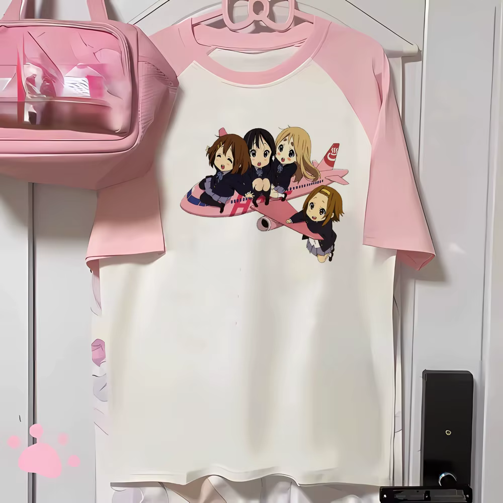 K-on t-shirts femmes bande dessinée t-shirt femme designer drôle vêtements graphiques