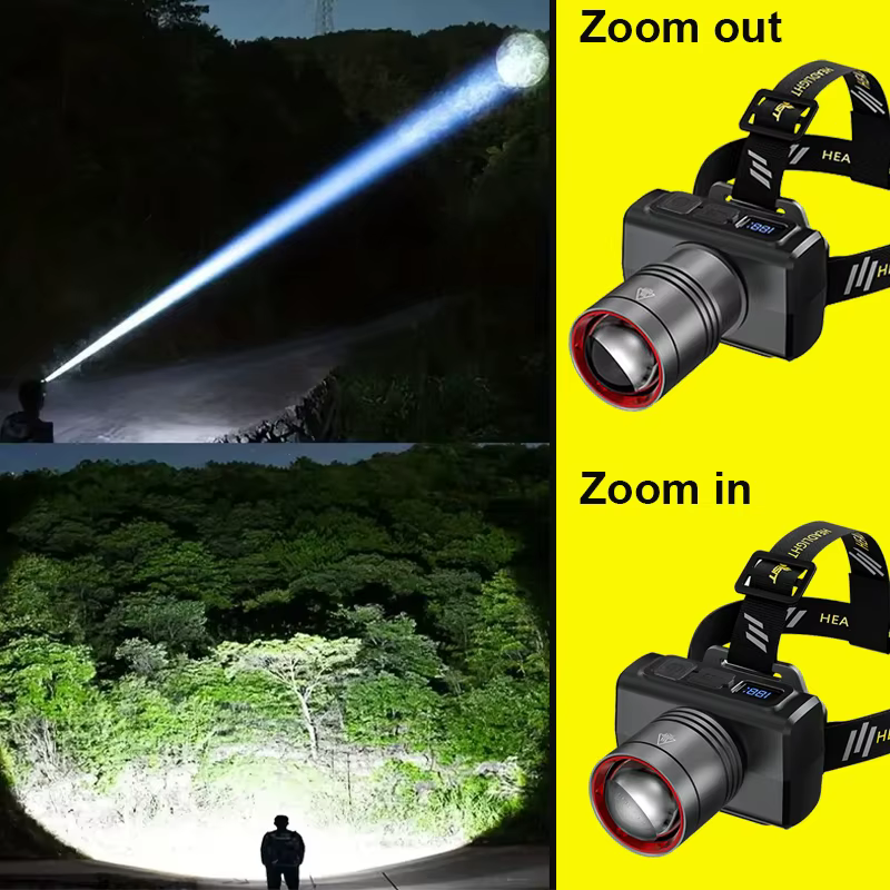 Lampe frontale Rechargeable Super lumineuse avec capteur de mouvement, lampe frontale Led, étanche, 