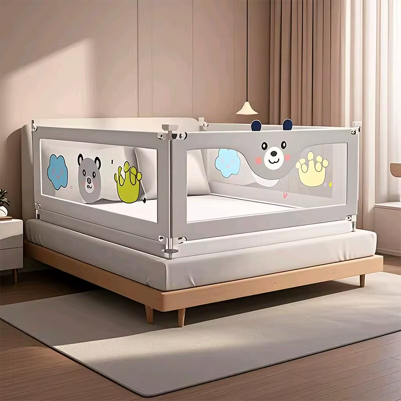 IMBABY Parcs pour Enfants Rail de Sécurité de Lit réglable en Hauteur pour Enfants Parc 0-6Y Bébés C