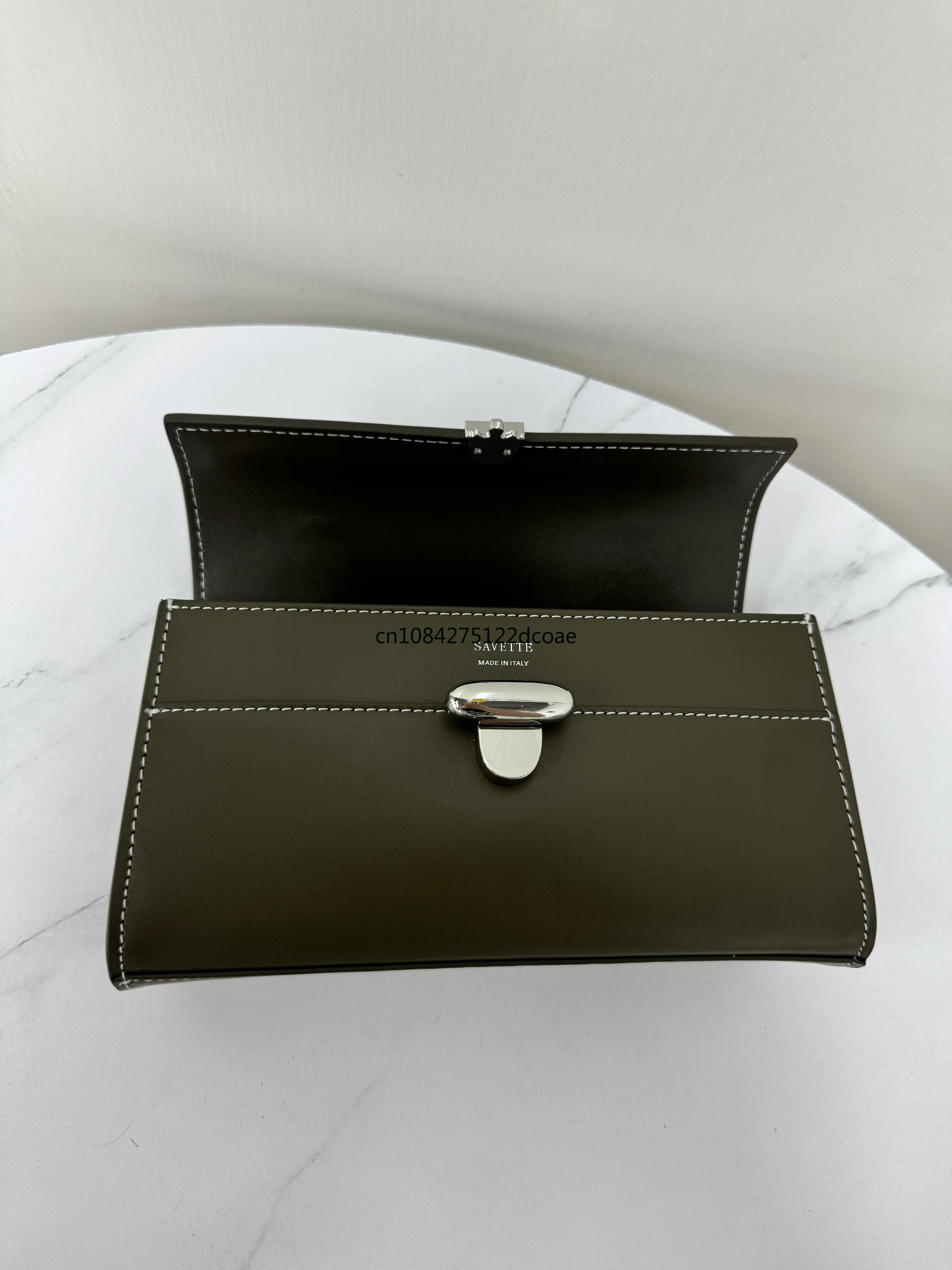 SAVETTE marque 2025 nouveau la symétrie Pochette en cuir véritable fourre-tout femmes Simple sac à m