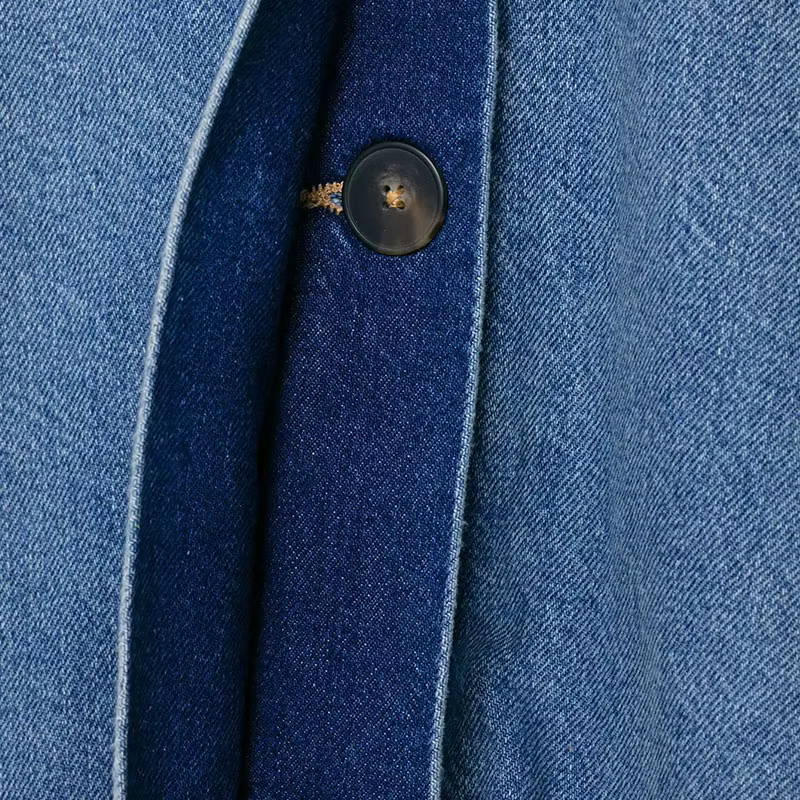 Vestes en jean décontractées à col montant et manches longues pour femme, nouvelle collection Printe