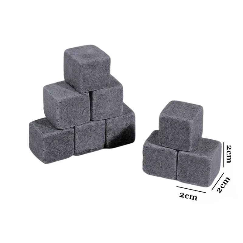 6 pièces pierres à Whisky soufflant glaçon refroidisseur réutilisable Whisky glace pierre Whisky roc