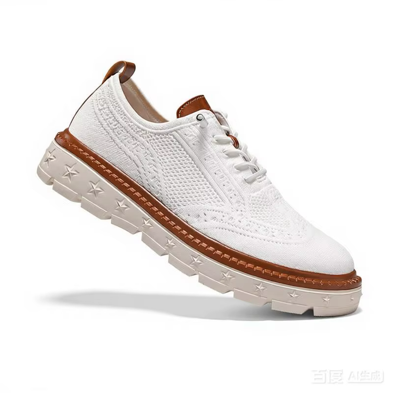 Baskets en maille pour hommes, grandes tailles 50 51 52 53 54, modèles brogue avec semelles épaisses