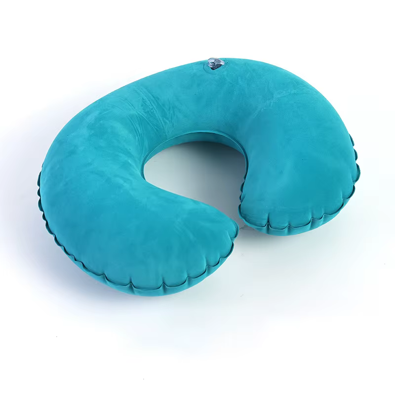 Oreiller gonflable en forme de C, oreiller de cou de voyage, coussin rond Portable, 1 pièce