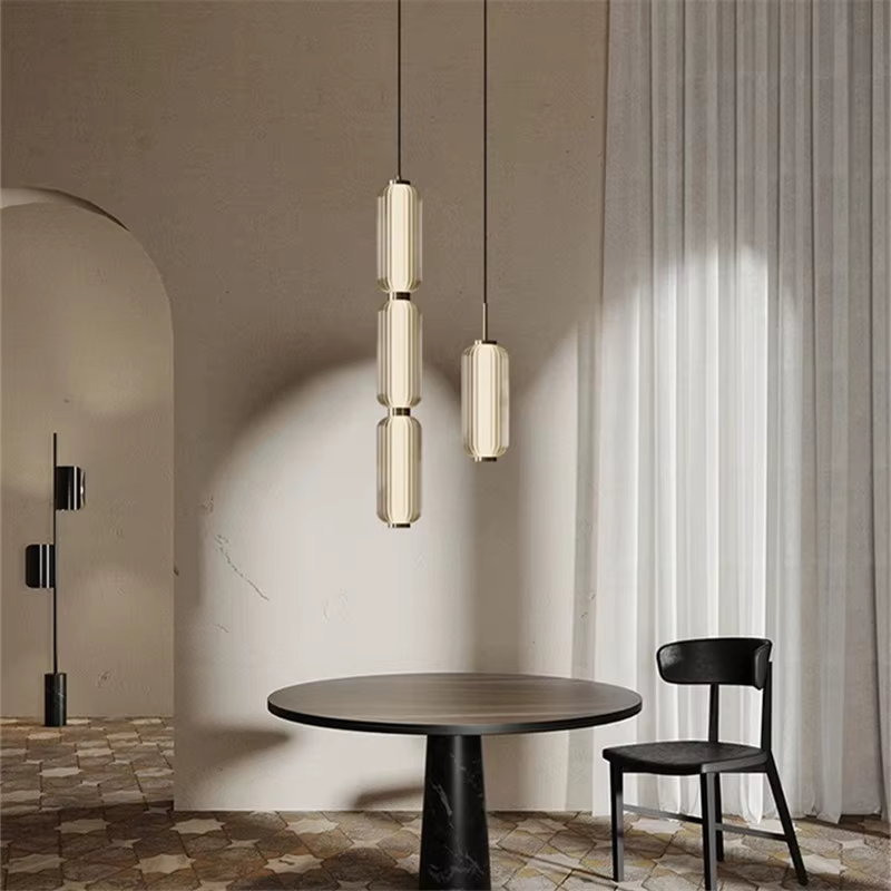Lampe Suspendue Minimaliste en Verre de Style Rétro Américain, Luminaire Artistique Idéal pour un Re